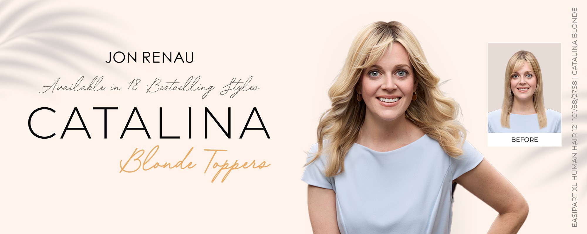 Jon Renau Topper Catalina Blonde